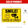 Picture of Smile Your on Camera Signs, Camera Signs for Home Security,Video Surveillance Signs Outdoor, Aluminum 7*10 inchs, Security Camera Sign for Security camera sign for home, Yard,Business, Driveway Alert, CCTV (2-Pack)