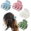 Picture of DEEKA Hair Clips Small Claw Clips for Thin Hair 4 Pack Double Row Teeth 1.6" Medium Matte Non-slip Short Hair Accessories for Women and Girls -Green Blue Pink