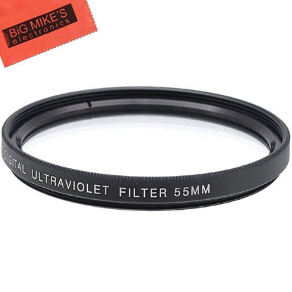 Picture of 55mm UV Filter for Sony Alpha a7, Alpha a7 II, Alpha a7 III Camera with 28-70mm Lens, a6600 Camera with 18-135mm Lens