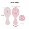 Picture of RHOS Mini Travel Hair Brush for Women/Men/Kids - Pocket Detangler Brush for Wet and Dry Hair - Travel Size Paddle Brush for Detangling- For All Hair Types (1 Pack-Pink)