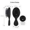 Picture of RHOS Mini Travel Hair Brush for Women/Men/Kids - Pocket Detangler Brush for Wet and Dry Hair - Travel Size Paddle Brush for Detangling- For All Hair Types (1 Pack-Black)