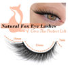 Picture of False Eyelashes Natural Fox Eye Lashes 17mm 3D Wispy Eyelashes 7 Pairs Winged Angel Cat Eye Lashes Multipack by TOOCHUNAG