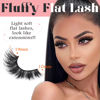 Picture of Fluffy False Eyelashes Flat Lashes Natural Look 19mm Wispy Faux Mink Lashes Extensions Light Volume Fake Eyelashes Soft Cat Eye Lashes by TOOCHUNAG