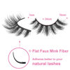 Picture of Mink Lashes Fluffy False eyelashes Natural Look Wispy 3D Mink Lashes Cat Eye Flat Lashes Natural Fake Lashes Extensions Strip Eyelashes Pack 7 Pairs by Kiromiro