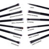 Picture of MSQ Eye Makeup Brushes 12pcs Eyeshadow Makeup Brushes Set with Soft Synthetic Hairs & Real Wood Handle for Eyeshadow, Eyebrow, Eyeliner, Blending(Black without bag)