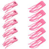 Picture of 24 Pieces Double Grip Hair Clips Metal Snap Hair Clips Women Hair Barrettes for Hair Making, Salon Supplies (Pink)