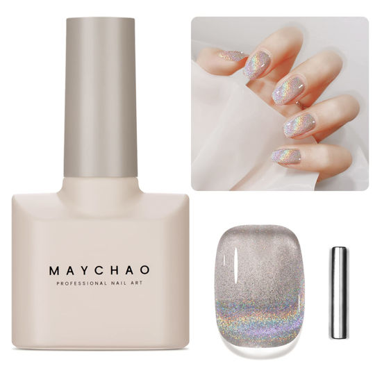 Sparkling Galaxy Cat Eye Rainbow Nail Polish With Diamond Glitter Laser And  Magnetic Gel Varnish For Nails Art 231011 From Pong04, $31.84 | DHgate.Com