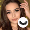 Picture of Natural False Eyelashes Fluffy Mink Lashes 3D Wispy D Curl Eye Lashes Russian Strip Thick Full False Eyelashes 5 Pairs 21mm by Focipeysa Eyelashes