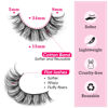 Picture of Lashes Natural Look Fasle Eyelashes 15mm Wispy Lashes D Curl Faux Mink Eyelashes 3D Natural Strip Lashes Multipack by Focipeysa