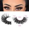 Picture of Focipeysa Lashes Mink Fluffy Wispy False Eyelashes 20mm Dramatic Faux Mink Eyelashes D Curl Long Fake Lashes Pack Look Like Extension