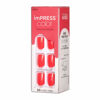 Picture of KISS imPRESS Color Press-On Manicure, Gel Nail Kit, PureFit Technology, Short Length, “Corally Crazy”, Polish-Free Solid Color Mani, Includes Prep Pad, Mini File, Cuticle Stick, and 30 Fake Nails