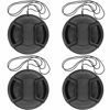 Picture of Camera 52mm Lens Cap Center Pinch with Lens Cap Leash Hole Bundle Compatible with Nikon Sony Canon DSLR Cameras & Other DSLR Cameras UV Lens (52mm)- 4 Pack