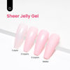 Picture of beetles Gel Polish 1 Pcs Jelly Shimmer Glitter Gel Nail Polish Milky Pink Nail Art Manicure 15 ML Gift for Girls Women