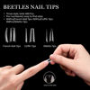 Picture of Beetles 3 Styles Acrylic Nail Tips - Artificial False Nails Clear Coffin Ballerina Stiletto Nail Tips for Acrylic Nail/Dip Powder Nails/Poly Nail Extension Gel Nail Art DIY Home, 488 Pcs