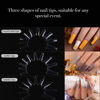 Picture of Beetles 3 Styles Acrylic Nail Tips - Artificial False Nails Clear Coffin Ballerina Stiletto Nail Tips for Acrylic Nail/Dip Powder Nails/Poly Nail Extension Gel Nail Art DIY Home, 488 Pcs