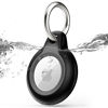 Picture of 1 Pack IPX8 Waterproof Airtag Keychain with Airtag Holder Case,Full Body Shockproof,Anti-Scratch Cover Air tag for Cat,Dog,Keys,Luggage,Wallet(Black)