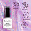 Picture of RARJSM Holographic Nail Polish Black Nail Polish Soak Off Nail Gel Collection Nail Lamp Required for Nail Art Design 1 Pack 0.25 Fl.oz RAR72