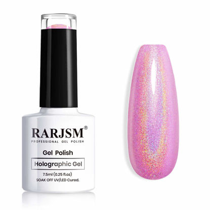 Picture of RARJSM Holographic Nail Polish Glitter Gorgeous Glossy 1PCS 7.5ML Mavue Nail Polish Nail Lamp Required for Starter Gel Manicure DIY Home RAR70