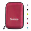 Picture of ORICO Hard Drive Case 2.5 inch External Drive Storage Carrying Bag Waterproof Shockproof with Inner Size 5.5x3.5x1.0inch for Organizing HDD and Electronic Accessories, Red(PHD-25)