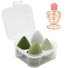 Picture of 5 Pcs Makeup Sponges Set - 4 Beauty sponges Blending Blenders with 1 Holder and Egg Case, Flawless for Cream, Powder and Liquid (Green)