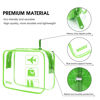 Picture of TSA Approved Clear Travel Toiletry Bag wih Zippers Carry-on Travel Accessories Quart Size Toiletries Cosmetic Pouch Makeup Bags for Men and Women (2pcs Green)