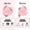 Picture of 8Pcs of Triangular Powder Puff Makeup Sponges, Made of Super-soft Velvet, Designed for Contouring, Eye, and Corner, Beauty Blender Foundation Mixing Container.