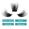 Picture of DIY Eyelash Extension Clusters Lashes 3D Volume Effect D Curl Wide Stem Individual Lash Clusters Reusable Artificial Fluffy Wispy False Eyelashes Set for Home Eyelash Extensions (0.07-D-13mm)