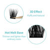 Picture of DIY Eyelash Extension Clusters Lashes 3D Volume Effect D Curl Wide Stem Individual Lash Clusters Reusable Artificial Fluffy Wispy False Eyelashes Set for Home Eyelash Extensions (0.07-D-13mm)