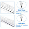 Picture of Premade Fans Eyelash Extensions 5D 6D 7D 8D 10D Volume Lash Extensions 0.07mm Thickness Short Stem heat bonded Premade Fans Russian Volume Pre-fanned Lash Extensions(6D-0.07-C, 8-14mm Mixed Tray)