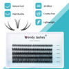 Picture of Individual Lash Clusters Volume Lashes Fishtail Lashes DIY Eyelash Extension Natural Curl Black Helt Bonded Soft Lash Extensions by WENDY LASHES (0.10-D, 8-16mm)