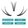 Picture of Individual Lash Clusters Volume Lashes Fishtail Lashes DIY Eyelash Extension Natural Curl Black Helt Bonded Soft Lash Extensions by WENDY LASHES (0.10-D, 8-16mm)