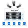 Picture of DIY Eyelash Extension Clusters Lashes 3D Volume Effect D Curl Wide Stem Individual Lash Clusters Reusable Artificial Fluffy Wispy False Eyelashes Set for Home Eyelash Extensions (0.07-D-12mm)