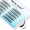 Picture of DIY Eyelash Extension 3D Effect Individual Lash Clusters Volume Lashes Natural Curl Glue Bonded Soft Lash Extensions by WENDY LASHES