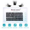 Picture of DIY Eyelash Extension Clusters Lashes 3D Volume Effect D Curl Wide Stem Individual Lash Clusters Reusable Artificial Fluffy Wispy False Eyelashes Set for Home Eyelash Extensions (0.07-D 8-16mm)