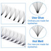 Picture of Premade Fans Eyelash Extensions 5D 6D 7D 8D 10D Volume Lash Extensions 0.07mm Thickness Short Stem heat bonded Premade Fans Russian Volume Pre-fanned Lash Extensions(10D-0.07-C, 8-14mm Mixed Tray)