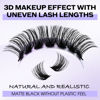 Picture of Lash Clusters DIY Eyelash Extensions C/D Curl Wide Stem Cluster Lashes 8-16mm Mixed Length Individual Lashes Wispy and Soft Cluster Eyelashes Matte Black Lashes Extensions for DIY(Hybrid-0.07D, 8-16mm Mixed)