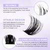 Picture of Lash Clusters DIY Eyelash Extensions C/D Curl Wide Stem Cluster Lashes 8-16mm Mixed Length Individual Lashes Wispy and Soft Cluster Eyelashes Matte Black Lashes Extensions for DIY(Hybrid-0.07D, 8-16mm Mixed)