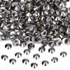 Picture of 2880PCS Art Nail Rhinestones non Hotfix Glue Fix Round Crystals Glass Flatback for DIY Jewelry Making with one Picking Pen (ss4 2880pcs, Jet Hematite)