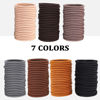 Picture of 150 PCS Hair Elastics Hair Ties, 4MM Colorful Ponytail Holders Hair Bands, 2 Inch in Diameter Elastic Band for Medium to Thick Hair, Curly Hair, Women or Men, 7 Colors (4MM Colorful ）