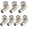 Picture of BNC Splitter Adapter 7 Pcs BNC Male to 2 Female Coax Connector BNC Triple Tee T Adapter BNC 3 Way T Type Plug for Coaxial Cable CCTV Survelliance Camera Fanbalunke (7 Pcs BNC Splitter Connector)