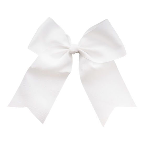 Picture of White Jumbo Bow Clip with Tails