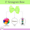 Picture of 3 Inch Grosgrain Bow for Little Girls- Set of 2 (Neon Green)