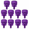 Picture of YATENG 10-pcs Anodized Aluminum Computer Case Thumbscrews (6-32 Thread) for Computer Cover/Power Supply/PCI Slots/Hard Drives DIY Personality Modification & beautification (Purple)