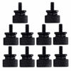 Picture of YATENG 10-pcs Anodized Aluminum Computer Case Thumbscrews (6-32 Thread) for Computer Cover / Power Supply / PCI Slots / Hard Drives DIY Personality Modification & beautification (Black)