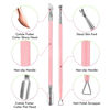 Picture of Cuticle Trimmer with Cuticle Pusher, XUNXMAS Cuticle Remover Cutter Nipper Scissor and Triangle Cuticle Nail Pusher Peeler Scraper, Durable Dead Skin Clipper Manicure Pedicure Tools (Pink)