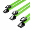 Picture of QIVYNSRY 3PACK SATA Cable III 3 Pack 6Gbps Straight HDD SDD Data Cable with Locking Latch 50cm 18 Inch for SATA HDD, SSD, CD Driver, CD Writer, Green