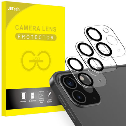 Picture of JETech Camera Lens Protector for iPad Pro 11-Inch/12.9-Inch (2022/2021/2020 Release), 9H Anti-Scratch HD Clear Tempered Glass, Full Coverage, Easy Installation, 3-Pack