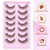 Picture of JIMIRE Brown False Eyelashes with Clear Band Fluffy 6D Lashes Brown Colored Lashes Natural Look Like Eyelash Extensions Soft Faux Mink Strip Eyelashes 7 Pairs Multipack