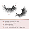 Picture of Onlyall Lashes Mink False Eyelashes Natural Wispy Lashes Soft Faux Mink Lashes Fluffy False Lashes 16MM A04