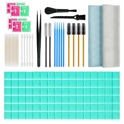 Picture of MUIIGOOD Airpods Cleaner Kit 220 Pcs Airpod Cleaning Putty Remove Ear Wax, Phone Cleaning Set Clean Brush Microfiber Cloth for Airpods Pro/1/2/3 Charging Case Headphones Phone Camera Hearing Aids